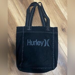 Hurley black canvas reversible tote bag